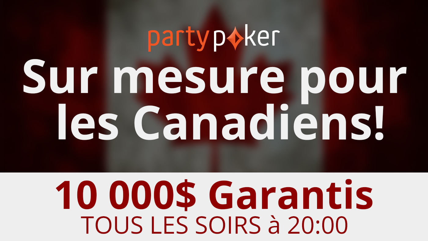 Des soirées partypoker sur mesure pour les Canadiens!