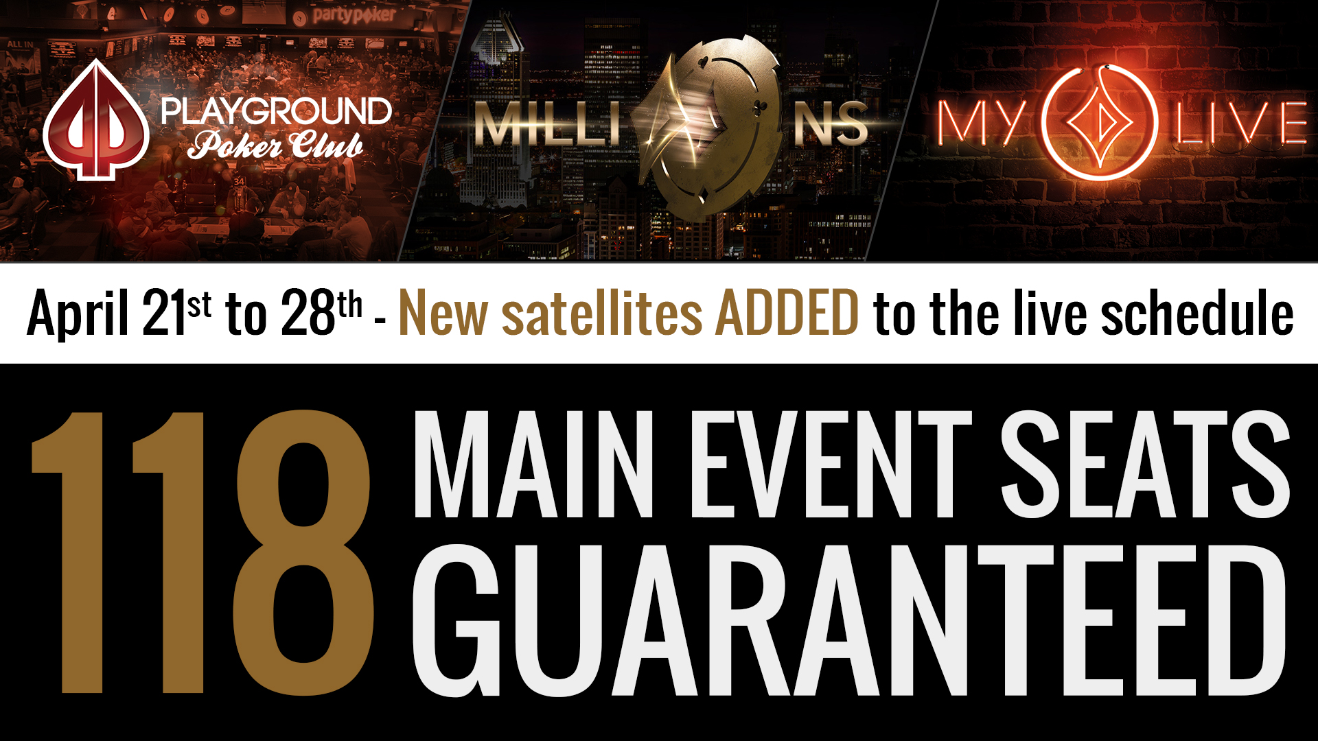 More MILLIONS Main Event Satellites Scheduled