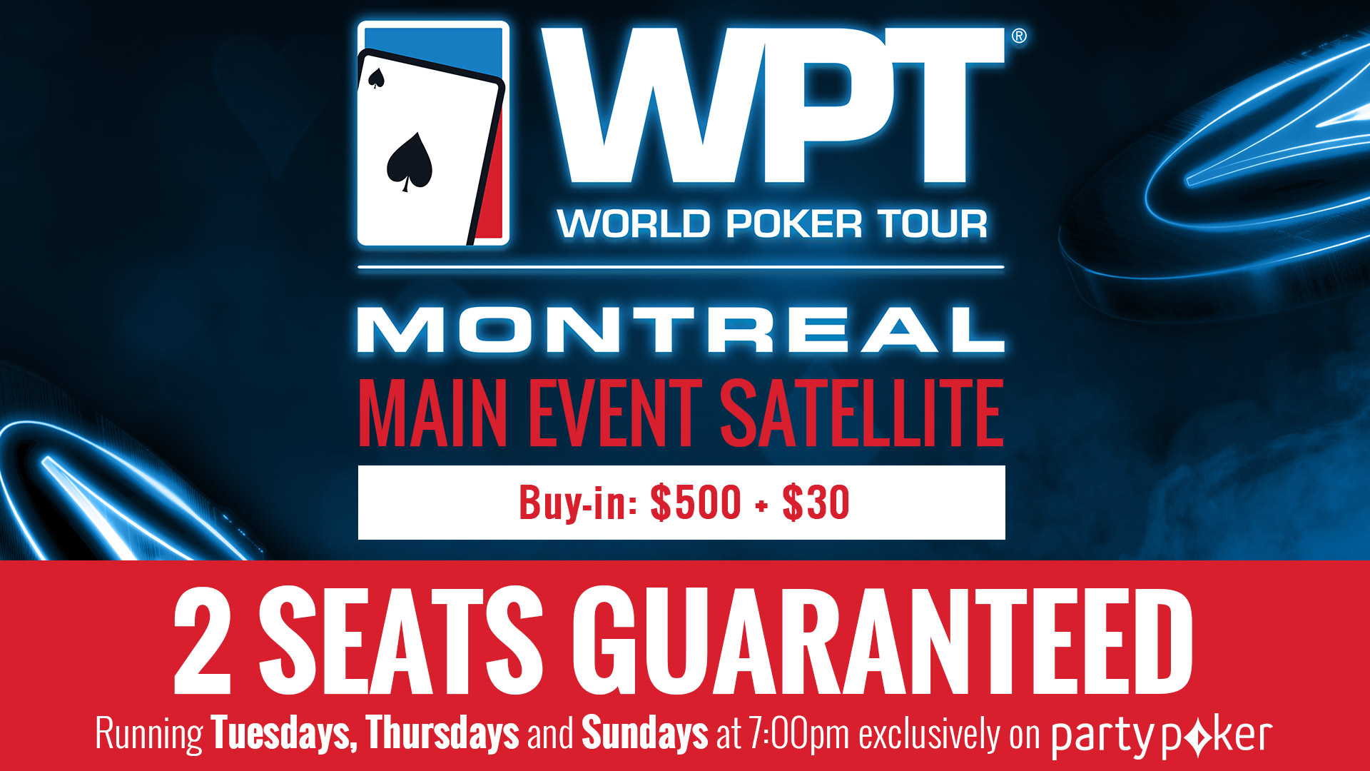 NEW – Direct satellites to the WPT Montreal on partypoker!