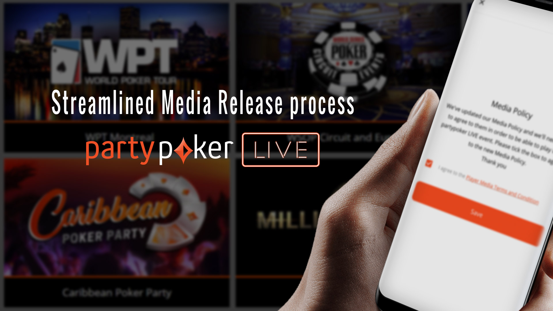 Streamlined Media Release process for partypoker LIVE Events