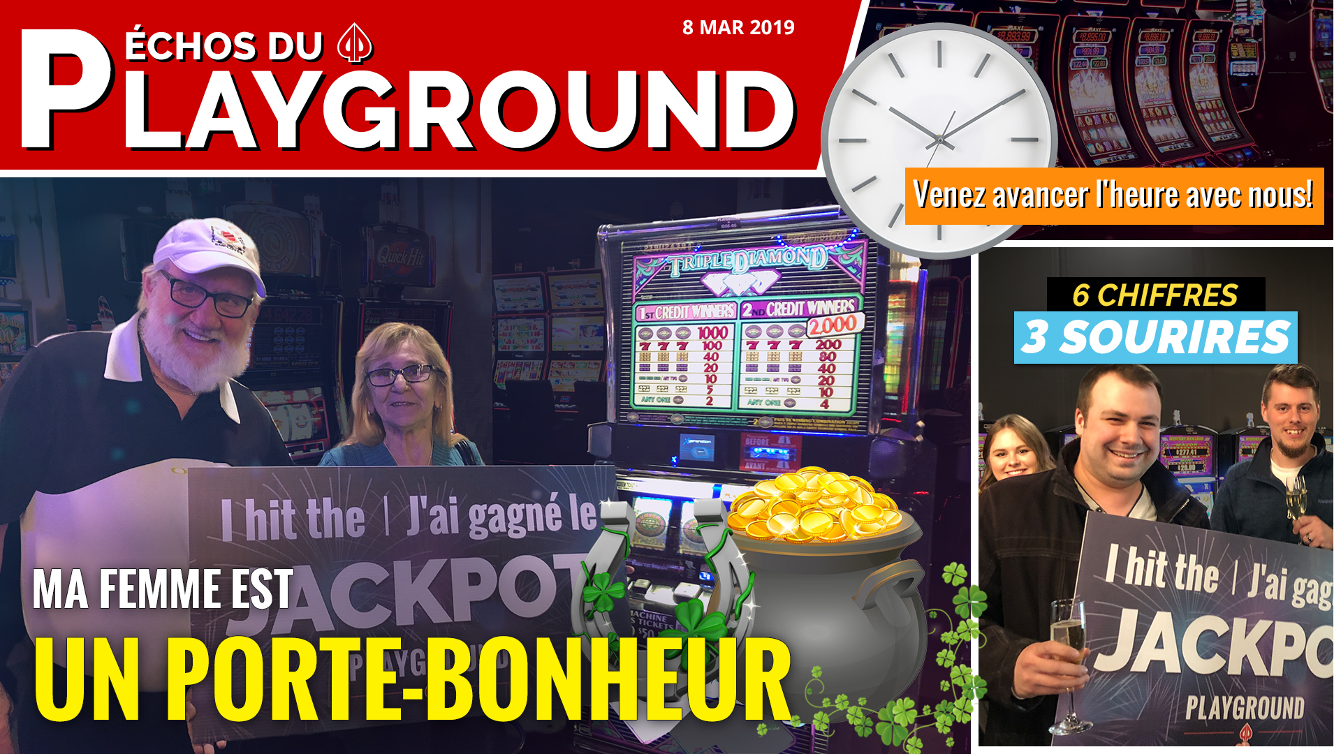 Avancez l’heure au prochain Jackpot