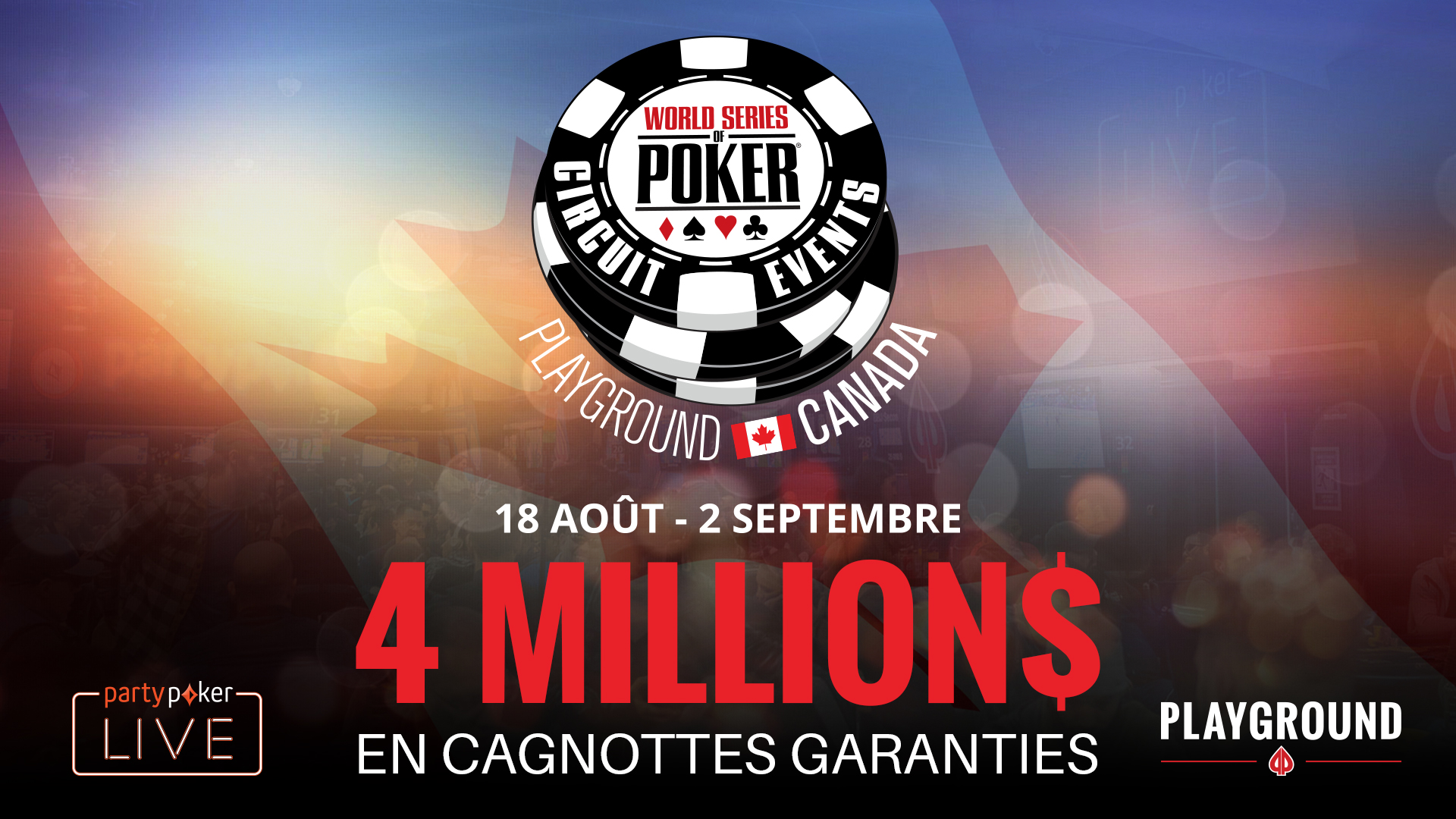 WSOP-C Playground – L’Horaire Complet